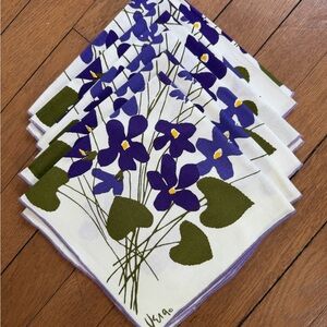 VTG 60s Vera Neumann Linen MCM Floral Napkins Set of 6
